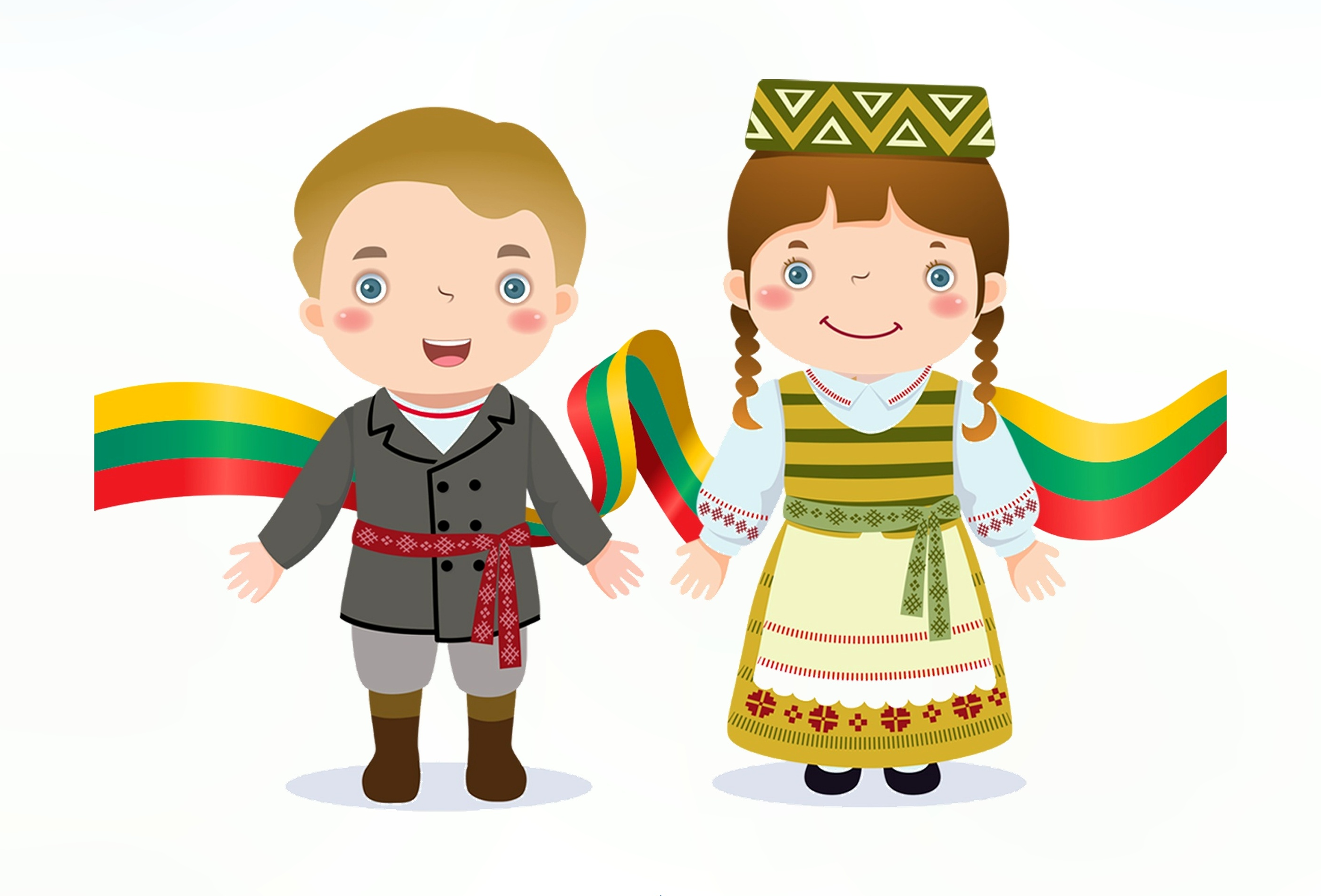 Children in Lithuanian traditional dress